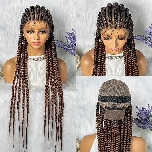 Layered Cornrows Braids Wigs 100% Handmade